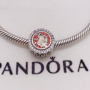 Disney Parks Pandora Mickey Pumpkin Ghost Button Charm Halloween 2024